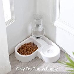 SAVFOX 2 in1 Double Pet Bowls Set Automatic Water Dispenser Dog Feeder Bowl Pet Waterer No-Spill Pet Food Water Bowls for Cats & Puppy