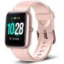 Lintelek Smart Watch, Full Touch Screen Smartwatch, 1.3 Inch Fitness Tracker with HR Monitor, Sleep Tracker, Stopwatch, IP68 Waterproof Fitness Watch Compatible with iOS, Android for Men, Women