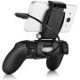 Megadream PS4 Controller Phone Holder Clip for Sony Playstation 4 PS4 Pro Slim, 180 Degree Adjustable Mount Stand Android Samsung Galaxy S9 S8 S7 Note 9 8, HTC One, LG, Sony Xperia, Moto Max 7.9 inch