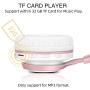 Picun Wireless Headphones 25 Hours Playtime Girls Romantic LED Bluetooth V5.0 Headphones, Hifi Bass Foldbale Headset with HD Mic, Soft Earmuff, Wired & TF Mode for Kids Women(Rose Gold)
