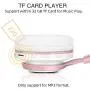 Picun Wireless Headphones 25 Hours Playtime Girls Romantic LED Bluetooth V5.0 Headphones, Hifi Bass Foldbale Headset with HD Mic, Soft Earmuff, Wired & TF Mode for Kids Women(Rose Gold)