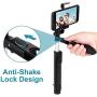 Selfie Stick,MOCREO Selfie Stick Gimbal Stabilize with LED Light Smooth Video Record Extendable Anti Shake Selfie-Stick-Remote-Control-Tripod for Live Broadcast Compatible with iPhone&Andriod