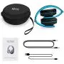 Bluetooth Headphones Wireless,MKay Over Ear Headset V5.0 with Microphone, Foldable & Lightweight, Support Tf Card MP3 Mode and Fm Radio for Cellphones Laptop TV(Black-Blue)