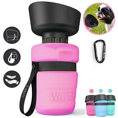 lesotc Pet Water Bottle for Dogs, Dog Water Bottle Foldable, Dog Travel Water Bottle, Dog Water Dispenser, Lightweight & Convenient for Travel BPA Free