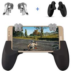 AnoKe Mobile Controller - Cellphone Game Trigger/Mobile Game Controller Compatible with PUBG Android iOS, L2R2 Sensitive Shoot Mobile Phone Joystick (2 Triggers+2 Grips)