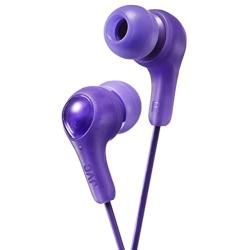 JVC Gumy in Ear Earbud Headphones, Powerful Sound, Comfortable and Secure Fit, Silicone Ear Pieces S/M/L - HAFX7V (Violet)