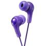 JVC Gumy in Ear Earbud Headphones, Powerful Sound, Comfortable and Secure Fit, Silicone Ear Pieces S/M/L - HAFX7V (Violet)