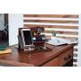 TESLYAR Wood Phone Docking Station Ash Key Holder Wallet Stand Watch Organizer Men Gift Husband Wife Anniversary Dad Birthday Nightstand Purse Father Graduation Male Travel Idea Gadgets