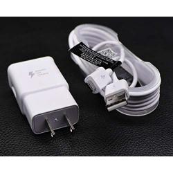 Adaptive Fast Charger Kit Compatible Samsung Galaxy S6/ S7/ Edge/Plus/Active/Note 5 / Note 4, USB 2.0 Fast Wall Charger Adapter and Micro USB Cable