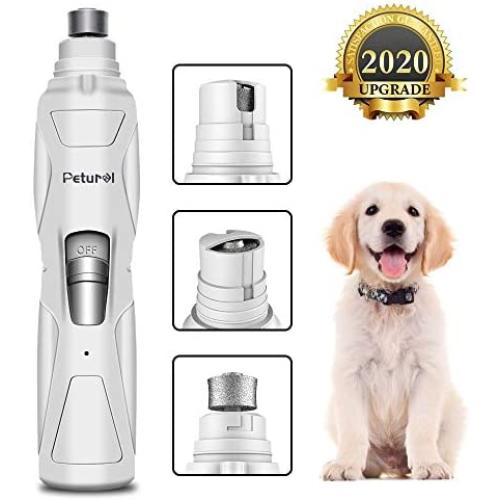 Dog Nail Grinder - Upgraded Professional 2 -Speed Electric Pet Nail Trimmer Powerful Nail Grinder Painless Paws Grooming & Smoothing for Small Medium Large Dogs and Cats