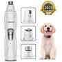Dog Nail Grinder - Upgraded Professional 2 -Speed Electric Pet Nail Trimmer Powerful Nail Grinder Painless Paws Grooming & Smoothing for Small Medium Large Dogs and Cats