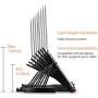 MeFee Laptop Stand Adjustable Laptop Computer Stand Multi-Angle Stand Phone Stand Portable Foldable Laptop Riser Notebook Holder Stand Compatible for 9 to 15.6” Laptops Black