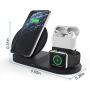 Wireless Charger for AirPods Pro, Coobetter 3 in 1 Wireless Charging Station,Wireless Charging Stand Watch Charger Compatible with iPhone 11/11 pro /11 Pro Max/Xs/XS Max/XR/X / 8 /8P (Black)
