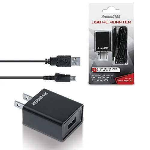 dreamGEAR USB AC Adapter For your New 3DS XL and 3DS XL - Nintendo 3DS dreamGEAR USB AC Adapter For your New 3DS XL and 3DS XL - Nintendo 3DS