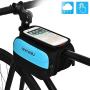 JHM Bike Frame Bag, Bicycle Phone Holder, Waterproof Cycling Front Top Tube Pouch Bike Frame Phone Mount Crossbar Storage Bags for Phone Smartphones Below 6.0
