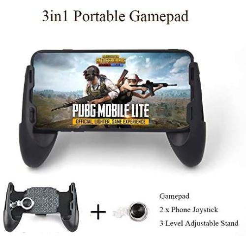 JP Digital Grip Game Controller Mobile Joystick Gamepad, Ergonomic Design Handle Holder Handgrip Stand for PUBG Fortnite Red Dead: Redemption, Support 4.7-6.44 inch Phones