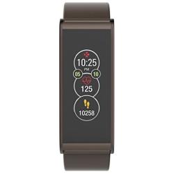 MYKRONOZ ZeFit4 HR Fitness Activity Tracker with Heart Rate Monitoring, Color Touchscreen & Smart Notifications - Brown/Brown
