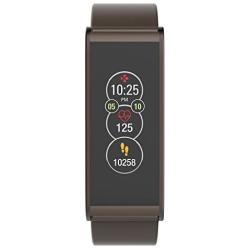 MYKRONOZ ZeFit4 HR Fitness Activity Tracker with Heart Rate Monitoring, Color Touchscreen & Smart Notifications - Brown/Brown