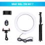 Yesker 10.2" Selfie Ring Light Dimmable with Tripod Stand Cell Phone Holder Mini Led Camera Ringlight for Live Streaming Makeup YouTube Video Photography Compatible iPhone Android Remote Control