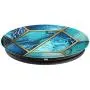 Ocean Geometric Watercolor Blue Grip PopSockets Grip and Stand for Phones and Tablets