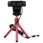 Lightweight Mini Webcam Tripod for Logitech Webcam C920 C922 Small Camera Tripod Mount Cell Phone Holder Stand (Red)
