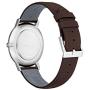 Hugo Mens #Exist - Ultra Slim Quartz Stainless Steel and Leather Strap Casual Watch, Black, 1520014