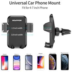 Newppon Car Phone Mount Holder : Air Vent Holders for iPhone 11 Pro Xs Max Xr X 8 7 6 Plus Samsung Galaxy Note 9 Pixel LG, Universal Hands Free 360 Rotating Auto Cell Phones Hodlers with Double Clip