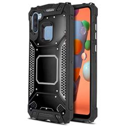 CasemartUSA Phone Case for [Samsung Galaxy A11], [Alloy Series][Black] Aluminum Metal Plate Military Grade Shockproof Protective Cover for Samsung Galaxy A11 (Verizon, AT&T, Metro, T-Mobile)