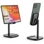 Cell Phone Stand for Desk Yoobao Adjustable Tablet Stand Phone Holder for FaceTime Zoom Video Compatible iPhone 11 Pro Xs Max Xr X 8 7 6, iPad Pro, All Smartphones, Tablets(4 to 11 inch) & More-Black