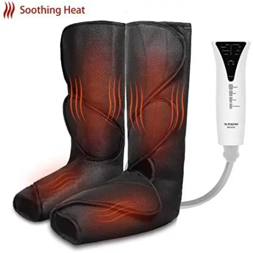 QUINEAR Leg Massager with Heat Air Compression Massage for Foot & Calf Helpful for Circulation and Muscles Relaxation QUINEAR Leg Massager with Heat Air Compression Massage for Foot & Calf Helpful for Circulation and Muscles Relaxation