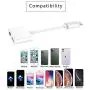 [Apple MFi Certified] iPhone Dongle Headphone Adapter, Lightning to 3.5mm Headphone Jack Adapter Audio AUX Connector Charger Cable Earphone Splitter for iPhone 7/8/X/XR/XS/11/11 Pro Support All iOS