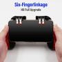 Mcbazel H9 Six Finger PUBG Game Controller with Cooling Fan for iOS Android Mobile Phone – Red