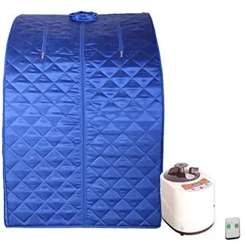 Smartmak Portable Steam Sauna, at Home Full Body One Person Spa Tent, 2L Steamer with Remote Control, eco-Friendly Indoor Weight Loss Detox Therapy, Herbal Box Included(US Plug)- Blue Smartmak Portable Steam Sauna, at Home Full Body One Person Spa Tent, 2L Steamer with Remote Control, eco-Friendly Indoor Weight Loss Detox Therapy, Herbal Box Included(US Plug)- Blue