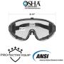 PROTECTIVE EQUIP Safety Goggles Over Glasses Clear Anti Fog Safety Glasses for Eye Protection, Chemistry Goggles for Lab Safety, Protective Eye Wear Goggles for Eye Safety, Multiuse (LARGE)