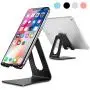 LORERAN Cell Phone Stand, Phone Dock, Phone Holder, Cradle for Smartphone and Tablet, Aluminum Stand Compatible with Samsung iPhone 11 Pro Xs Xs Max Xr X 8 7 6 6s Plus 5 5s 5c - (Black) LORERAN Cell Phone Stand, Phone Dock, Phone Holder, Cradle for Smartphone and Tablet, Aluminum Stand Compatible with Samsung iPhone 11 Pro Xs Xs Max Xr X 8 7 6 6s Plus 5 5s 5c - (Black)