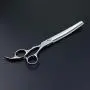 Purple Dragon 7.5 inch Professional Silver Downward Curved Pet Grooming Thinning Scissors - Dog Dense Tooth Blending Shears - Perfect for Pet Groomer or Family DIY Use Purple Dragon 7.5 inch Professional Silver Downward Curved Pet Grooming Thinning Scissors - Dog Dense Tooth Blending Shears - Perfect for Pet Groomer or Family DIY Use