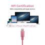 iPhone Charger, Mfi Certified Lightning Cables 5Pack 2x3Ft 2x6Ft 10Ft to USB Syncing Data and Nylon Braided Cord Charger for iPhone 11/11 Pro Max/XS MAX/XR/XS/X/8/7/Plus/6S/iPad(Pink)
