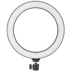 Qiilu LED Ring Light, 10 inch LED Ring Light Living Broadcast Selfie Fill Lamp Dimmable 3 Light Modes(Aluminum Alloy)