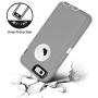 CAFEWICH iPhone 6/6S Case Shockproof High Impact Tough Rubber Rugged Hybrid Case Silicone Triple Protective Anti-Shock Shatter-Resistant Mobile Phone Case for iPhone 6/6S 4.7"(Gray-White)