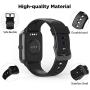 Letsfit ID205L Smart Watch Bands, Adjustable Smartwatch Replacement Straps for ID205L Sport Watch, Replacement Accessory Bandst with 2 Pack, Black+Blue