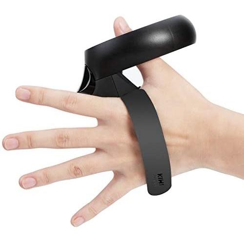 KIWI design Knuckle Strap for Oculus Quest/Oculus Rift S Touch Controller Grip Accessories (Black, 1 Pair)