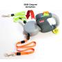 Wigzi Two Dog Retractable Non-Tangling Dog Leash with Innovative Gel Handle - Walk 2 Dogs Up to 50 lbs Each - 10 ft Leads
