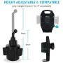 AONKEY Cup Holder Phone Mount, Height Adjustable Metal Stand Car Phone Cradle Fit for All Smartphones Include iPhone 11 Pro/11 Pro Max/XR/XS/XS Max/X/8/7, Galaxy S10/S10 Plus Note 9/Note 10 Plus