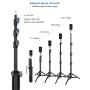 Phone Tripod, 51" Extendable Tripod Stand with Universal Cell Phone/Tablet Holder, Remote Shutter, Compatible with Smartphone & Tablet & Camera for Selfies/Video Recording/Vlogging/Live Streaming
