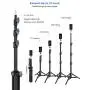 Phone Tripod, 51" Extendable Tripod Stand with Universal Cell Phone/Tablet Holder, Remote Shutter, Compatible with Smartphone & Tablet & Camera for Selfies/Video Recording/Vlogging/Live Streaming Phone Tripod, 51" Extendable Tripod Stand with Universal Cell Phone/Tablet Holder, Remote Shutter, Compatible with Smartphone & Tablet & Camera for Selfies/Video Recording/Vlogging/Live Streaming