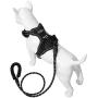 Hikiko No Pull Dog Harness and Leash Set Walking Pet Harness Adjustable Outdoor Reflective Oxford Material Pet Vest for Dogs Easy Control for Medium to Large Breed Dogs