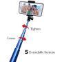 Long Selfie Stick,Extendable Foldable Selfie Stick with Wireless Bluetooth Remote and Adjustable Holder for iPhone,Samsung and Android all Smartphone Maximum 3 Meter(118-Inch) Length