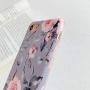YeLoveHaw iPhone SE 2020 Case, iPhone 8 Case, iPhone 7 Case for Girls, Flexible Soft Slim Fit, Floral and Purple & Gray Leaves Pattern Cute Phone Case for iPhone8 / iPhone7 / iPhoneSE (Pink Flowers)