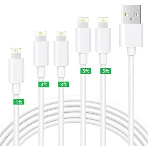 Bestf MFi Certified iPhone Charger,Lightning Cable 5Pack 1ft+3ft+3ft+5ft+5ft iPhone Charger Cable for Charging and Syncing Compatible with iPhone 11/11 Pro/X/XS/XR/XS Max/8/8 Plus/7/7 Plus/iPad Bestf MFi Certified iPhone Charger,Lightning Cable 5Pack 1ft+3ft+3ft+5ft+5ft iPhone Charger Cable for Charging and Syncing Compatible with iPhone 11/11 Pro/X/XS/XR/XS Max/8/8 Plus/7/7 Plus/iPad