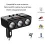 Car Charger with Dual USB, 3 Cigarette Lighter Sockets,Adapter with Voltmeter Monitor fit for 12V,24V Car,Compatible for iPhone,LG,HTC,Samsung,BlackBerry and More